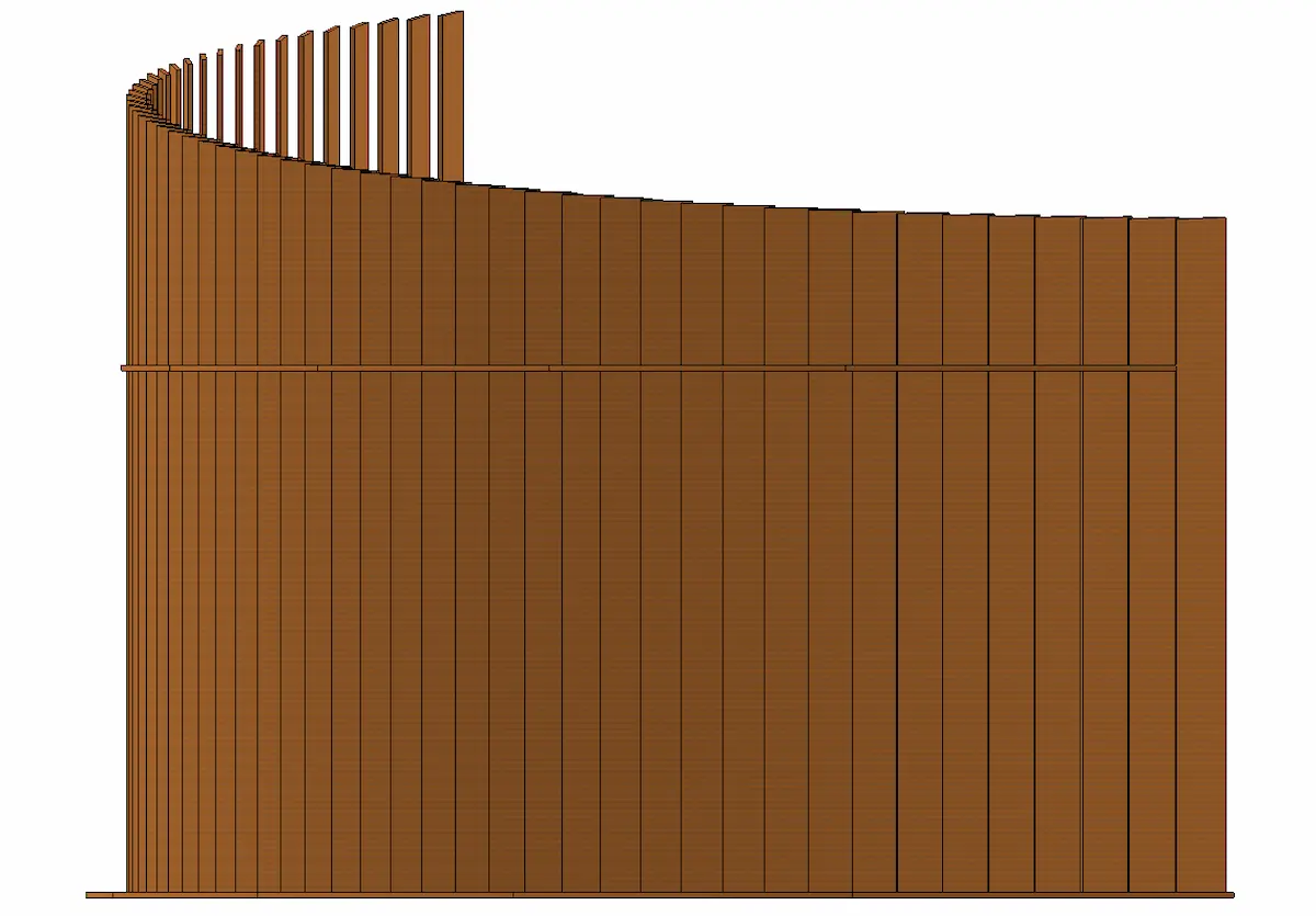 Cortenstalen poort met uitgesneden alpacafiguren in 3D-ontwerp